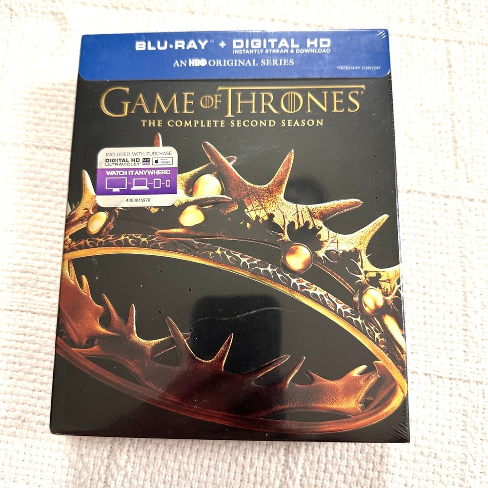 Game of Thrones Complete Second Season Blu-ray NEW Digital HD Box Set